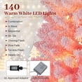 thumbnail image 2 of GVN 6ft Pre-lit Artificial Christmas Trees with Snow flocked, Xmas Decoration Tree for Indoor, Outdoor, Holiday Decor, Pink, 2 of 7