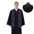thumbnail image 4 of Fuzoiu Red White Blue Fireworks Print Graduation Sash,Graduation Stole,Unisex Adult Graduation Stole Shawl 91" Long,for Academic Commencements Shawl-Flattened, 4 of 7