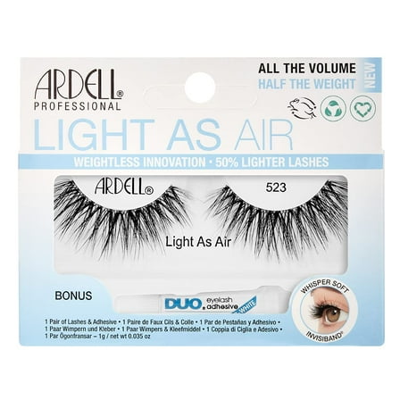 Set of 2 Ardell Light As Air Eyelash, 521, With DUO Adhesive