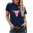 thumbnail image 1 of Felwors T-Shirt à Manches Courtes pour Femmes avec Slogan de Lettres et Droits, Imprimé Tampon, Mode, Col Rond, Ample, 1 of 6
