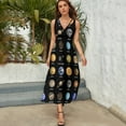 thumbnail image 6 of Solar System Planets Sleeveless Dress evening dress women Dress for girls beach outfits for women, 6 of 7