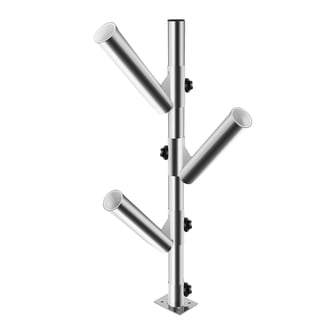 big jon fishing rod holders Big Jon Sports RH00380 Single Ratchet Heavy-Duty Diver Rod Holder Silver
