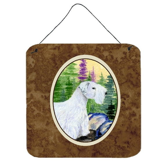Carolines Treasures SS8104DS66 Sealyham Terrier Aluminum Metal Wall or Door Hanging Prints, 6 x 6", Multicolor