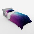 thumbnail image 2 of Ambesonne Abstract Bedding Set 3 Pcs, Geometric Fractal Triangle, Twin, Pink Blue, 2 of 2