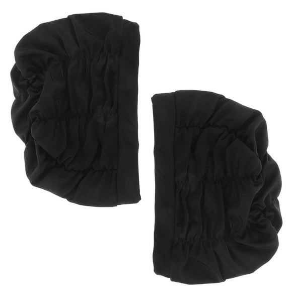 WEAVILUX Swim Caps For Braids Waterproof Nylon 2Pcs Black