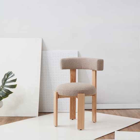 Safavieh Couture Saralisa Modern Boucle Dining Side Chair, Brown/Natural