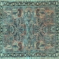 thumbnail image 1 of Ahgly Company Indoor Square Oriental Light Blue Traditional Area Rugs, 8' Square, 1 of 4