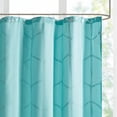 thumbnail image 2 of Printed Metallic Shower Curtain Aqua+Silver, 2 of 5