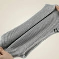 thumbnail image 3 of RXIRUCGD Winter Knitted Neck Hoodie Solid Color Versatile Outdoor Warm High Neck Knitted Cold Double Layer Velvet Neck Protection( Gray ), 3 of 3