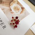 thumbnail image 5 of Big CZ Crystal Statement Wedding Ring for Women Birthstone Cubic Zirconia Balls Fashion Spring Gemstone Open Band Wrap Birthday Valentine's Day Cocktail Party Rings Dainty Jewelry Gifts, 5 of 6