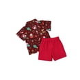 thumbnail image 2 of FOCUSNORM Été Enfants Polo à Col Rond Manches Courtes Haut+pantalon Court Uni, 2 of 9