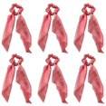 thumbnail image 1 of Lazos para el pelo para mujer: bandas elásticas para el pelo de satén de seda grandes, accesorios para el pelo, coleteros grandes y suaves de color blanco, 1 of 5