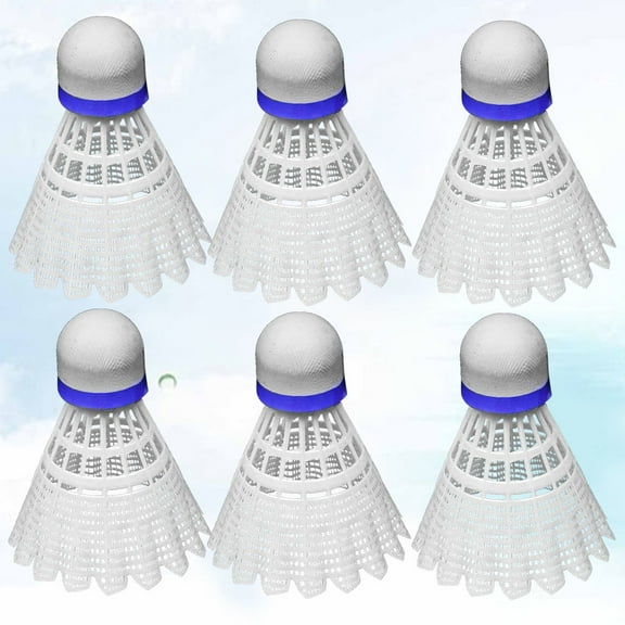 Toyvian Light Weight Shuttlecock Nylon Cork Sports Gadget White 6Pcs