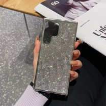 SaniMore for Samsung Galaxy S23 Ultra Case, Luxury Bling Glitter Diamond Cover for Girls Women Ladies Slim & Lightweight Flexible TPU All-Inclusive Protection Shell for Samsung S23 Ultra, Silver