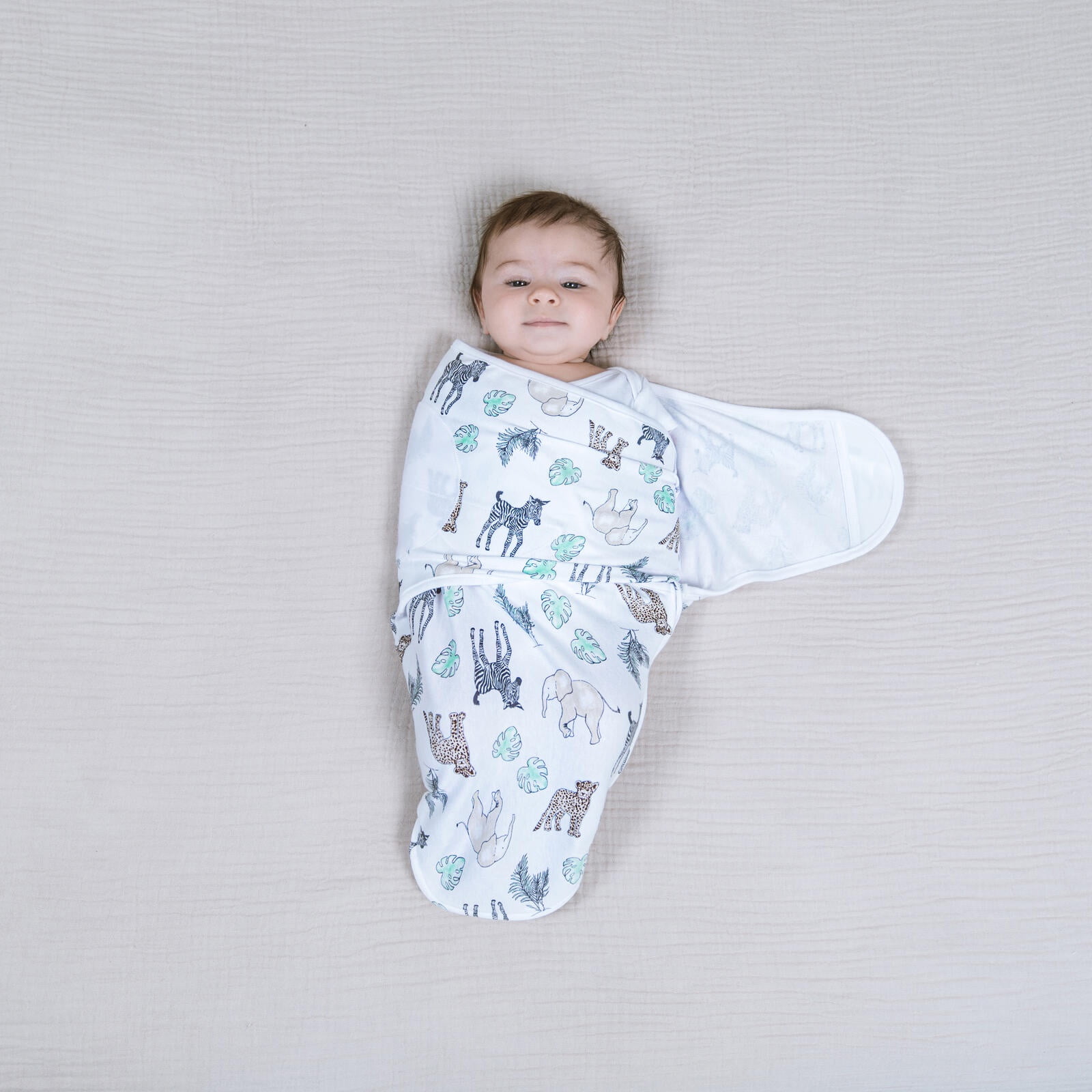 aden + anais Essentials Wrap Swaddles, Cotton, Toile Jungle, Multicolor, Unisex, Newborn, 0-3 M, 2-Pack