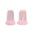 thumbnail image 2 of BemeyourBBs Little Girl Sequined Dress Sparkle Feather Hem Slim Cami Party Dress, 2 of 9