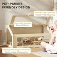 thumbnail image 5 of PawHut Hamster Cage Habitat with Acrylic Window & Openable Top, Small Animal Cage for Gerbil, Guinea Pig, Rat, 39" x 23" x 20", Oak, 5 of 9