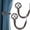 Fluorescent Brown, variant on Handmade Metal Curtain Holdbacks 2pcs, Decoration Chrome Curtain Tie Back Hooks for Wall, Heavy Duty Side Holders Tiebacks Accessories for Drapes Drapery Window