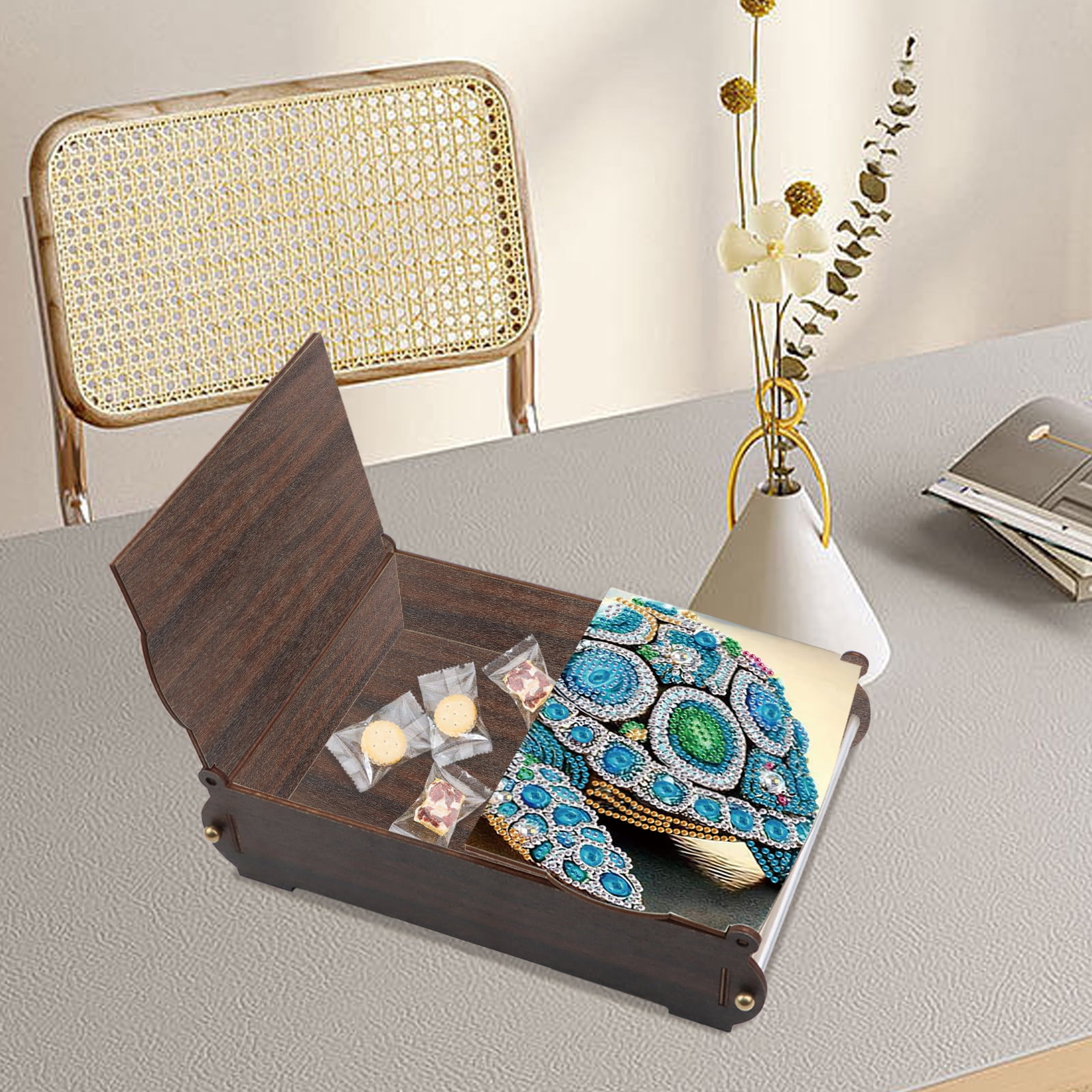 Diamond Painting Kit Storage Box, Turtle Shaped DIY Multi Purpose Craft Storage Box, Ideal for Home Offices and Holiday Gifts