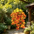 thumbnail image 4 of Decoración de enredadera colgante de naranja artificial para uso interior y exterior, 35x60 cm, planta de plástico realista para bodas, eventos y decoración del hogar, 4 of 6