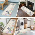 thumbnail image 5 of Runner Rug 2'x6', Easter Rabbit Washable Non-Slip Hallway Runner Rugs, Spring Colorful Eggs Wildflowers Leaves Bedside Rugs Floor Mats Carpet Runners for Kitchen Bathroom Laundry Room, 5 of 8