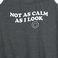 thumbnail image 3 of Instant Message - Not As Calm As I Look - Women's Racerback Tank Top, 3 of 6