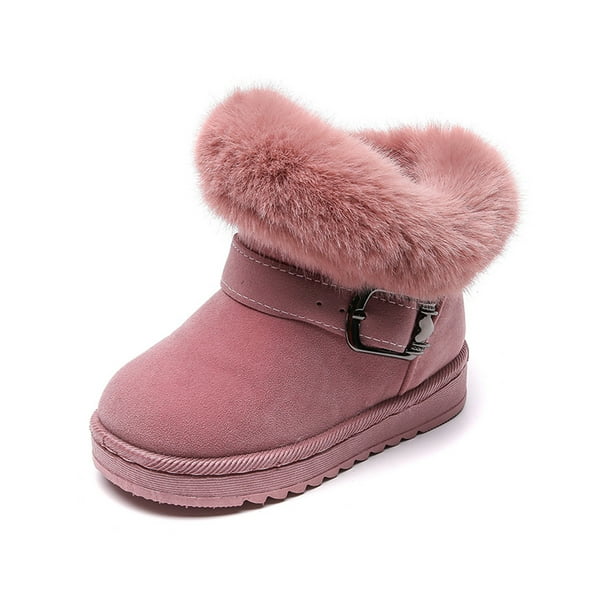 Eloshman Toddler Boots for Girls Ankle Booties Baby Girl Winter Warm
