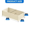 thumbnail image 2 of Dextrus 6x3x2ft Galvanized Raised Garden Bed Kit with Support Rod & Gloves, Outdoor Patio Planter for Vegetables Flowers Plants, Cream White, 2 of 6