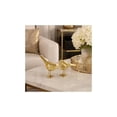 thumbnail image 3 of 7", 8"H Gold Polystone Dimensional Faceted Bird Sculpture, by CosmoLiving by Cosmopolitan (2 Count), 3 of 13