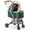 Green, variant on Pet Stroller for Dogs & Cats, 3-in-1 Foldable Pet Strollers with Detachable Carrier, 360° Swivel Front Wheels & Rear Brakes, Up to 45 lbs, Grey