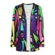 thumbnail image 4 of Chaqueta de mujer para entrenamiento diario de vacaciones, cárdigan de otoño e invierno, abrigo de punto abierto, Top informal de manga larga con estampado Floral Fridja  BV0+1501, 4 of 5