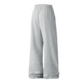 thumbnail image 4 of Havenx Soft Wide Leg Sweatpants for Men Drawstring Elastic Waist Sweatpants with Side Pockets Track Pants Relaxed Lounge Loose Fit Athletic Casual Streetwear,Light Gray M, 4 of 5