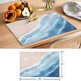 thumbnail image 6 of Navy Blue Waves Coastal Placemats Set of 4 Summer Beach Ocean Seaside Place Mats Indoor Wipeable Table Mats Washable Cloth Dining Table Placemats for Kitchen Holiday Party Home Decor 13x19 Inch, 6 of 9