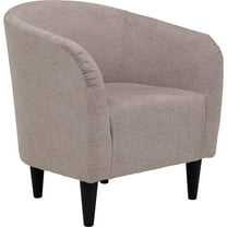 Fox Hill Trading Traditional Polyester & EPS Curved Tub Chair in Dusty Rose Pink