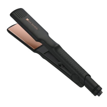 Kim Kimble Vibrating Professional 1.5" Ceramic Tourmaline Flat Iron Hair Straightener, Black