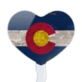thumbnail image 2 of Rustic Distressed Colorado State Flag Heart Love Cupcake Picks Toppers Decoration Set of 6, 2 of 6