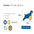 thumbnail image 3 of Casa Mascota Perro Térmica Puerta Metálica 74x48x66cm Sunny Sunny SDH-503, 3 of 4