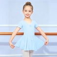 thumbnail image 2 of Leey-World Ballet Leotards For Girls Dance Leotard With Skirt Toddler Ballet Outfit Bow Back(13-14 Years,Light Blue), 2 of 7