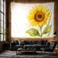 thumbnail image 6 of Watercolor Sunflower Painting Against White Background, Cheerful Boho for Art Lovers, Home Wall Decor, Birthday Gift, Tapestry Wall Hanging for Bedroom and Living Room, 6 of 7