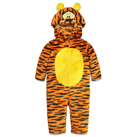 Disney Tigger Toddler Fleece Costume Hooded Cosplay Coverall with Tail 2T