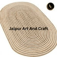thumbnail image 4 of Jaipur Art And Craft Natural Jute Reversible Oval Area Rug Living Modern Handmade Carpet Rug Size - (12x15 Sq Feet), (144x180 Inches), (360x450 CM), 4 of 5