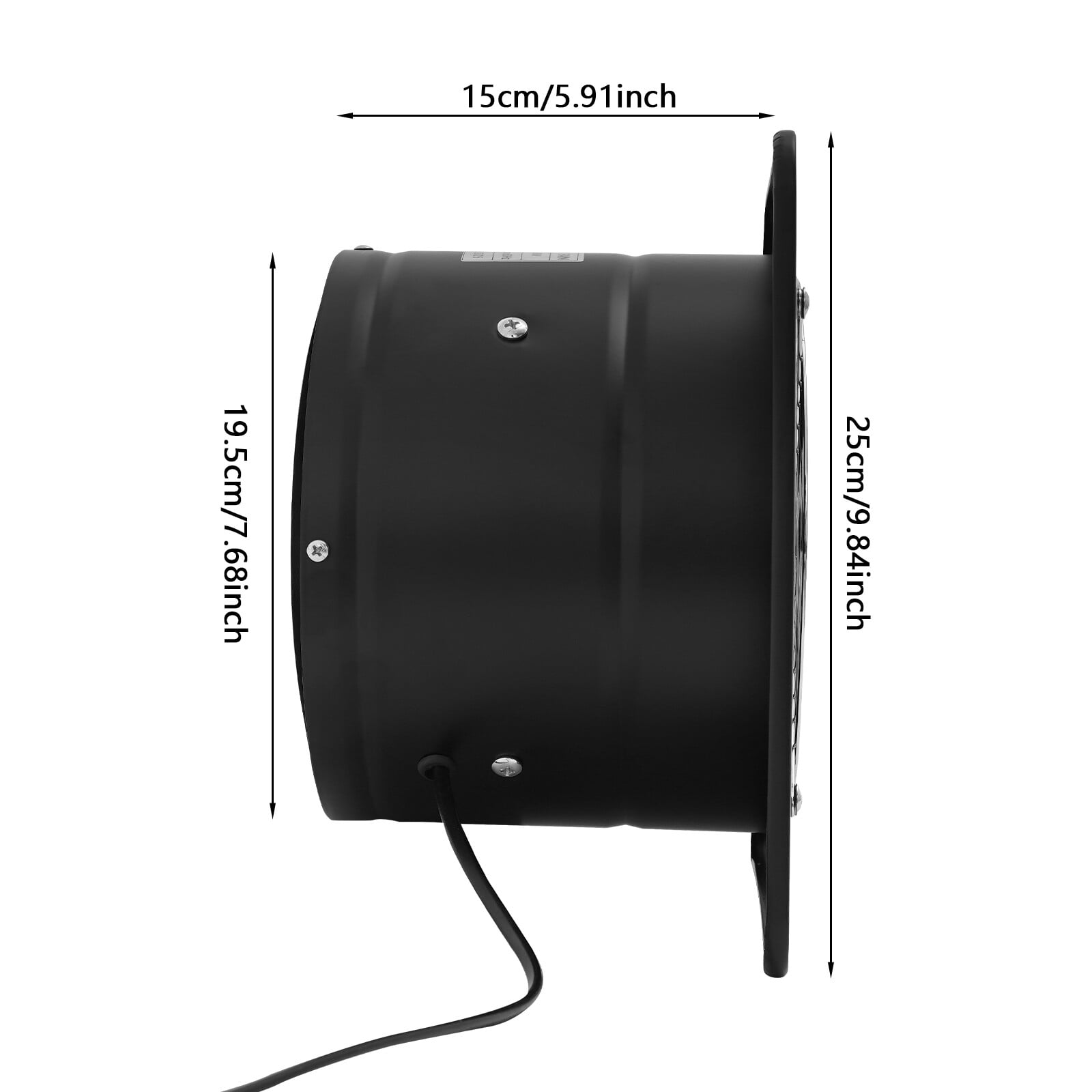 DUYIWAA 8 Inch Exhaust Fan Air Vent Fan Wall Mount Ventilation Fan For Kitchen Bathroom 80W 110V 2600r/min