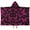 Black Pink Butterfly, variant on Black Blue Butterfly Pattern Hooded Bath Towel，50"x30" for Ages 3 To 12 Kids, Quick Dry Lightweight Soft Microfiber Hood Beach Towel Cover Up for Kids