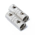 thumbnail image 1 of IFANLANDOR 2Pcs 4 Gauge Audio Wire Coupler Brass Car Terminal Connector Silver, 1 of 8