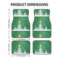 thumbnail image 2 of Sikiie Christmas Green Car Foot Mat Set of 4 Pieces Basics Universal Fit Rubber Carpet Floor Mats For Car SUV Van & Truck, 26.8"L x 17.3"W (Front), 13"L x 17.3"W(Rear), 2 of 6