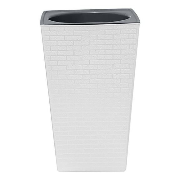 Plastic Resin Tall Tapered Planter Pots Large Planter Flower Pot with Drainage Holes for Indoor Outdoor Deck Porch Yard Office Garden Home Patio Front Door