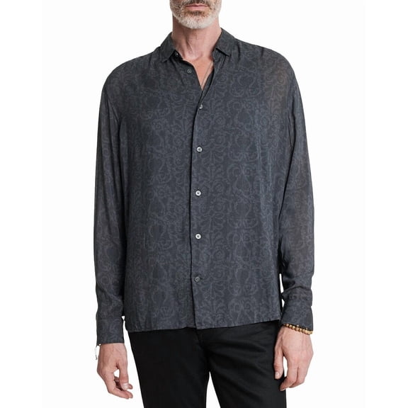 John Varvatos mens Ro Shirt, l, Black