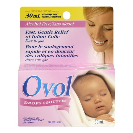 OVOL Infant DROPS for Fast & Gentle Relief of Infant Colic Gas 30 ml Made in (Best Baby Bottles For Gas And Colic)