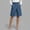 Blue, variant on Women's Asymmetric Denim Shorts, Wrap Style Frayed Hem Wrap Denim Shorts Vacation Wrap Denim Shorts Oversized Wrap Denim Shorts Distressed Wrap Denim Shorts, Dark Blue M