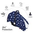 thumbnail image 5 of Moonsea Car Seat Covers Canopy with Navy Star Print, with Soft Warm Minky Fabric Back, 5 of 7
